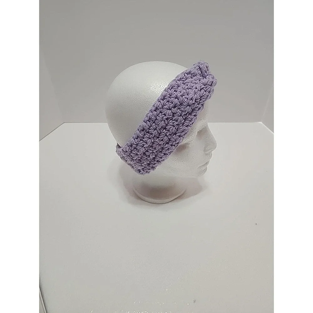 Homemade Purple Twist Headband Earmuffs Made In‎ USA Adult Size